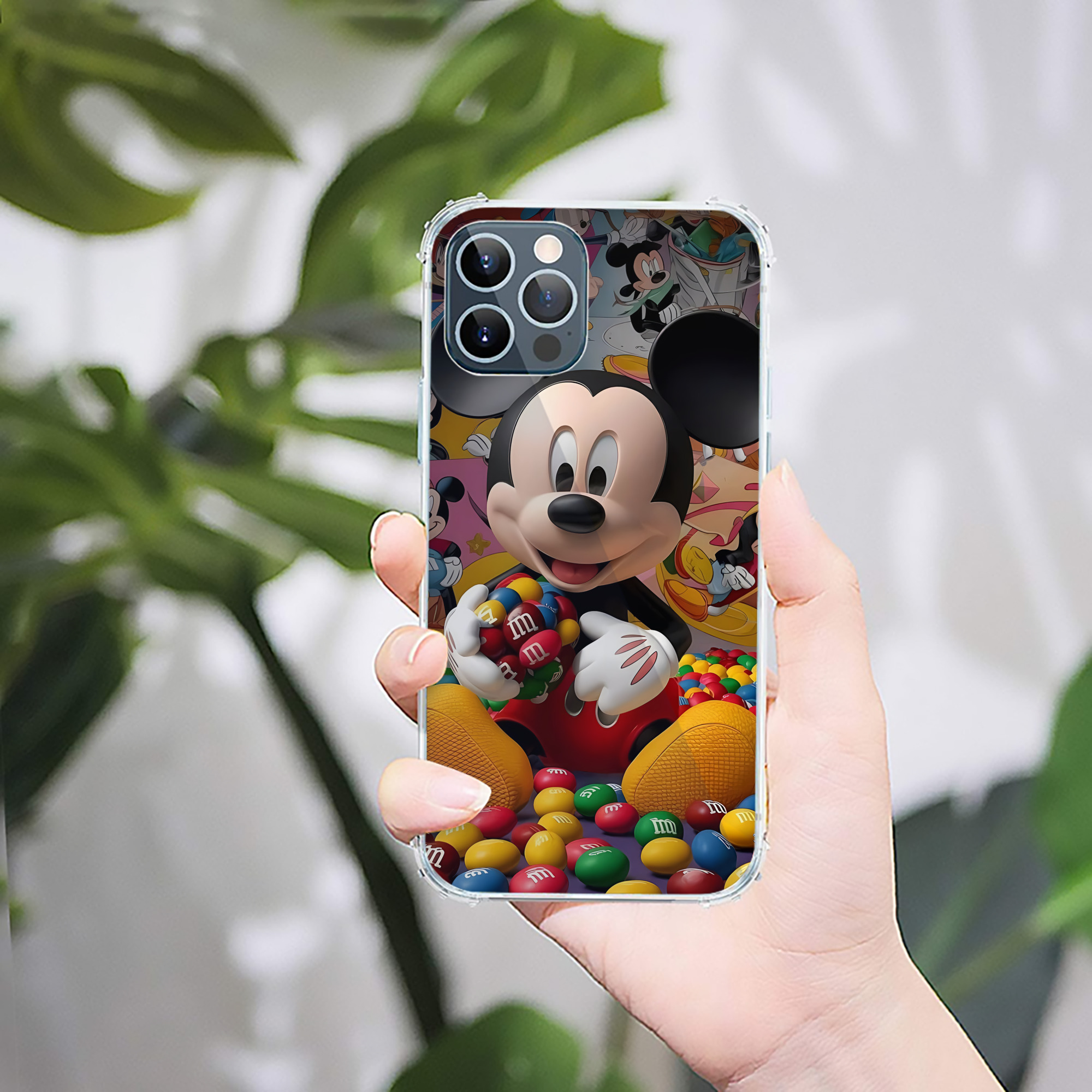 （画像用） ミッキーマウス Mickey Mouse 【iPhone 12シリーズ対応】透明スマホケース（クリアソフトケース）